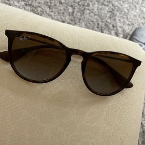RAYBANS Erika polarized tortoise sunglasses.